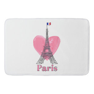 Tapis De Bain I Love Paris Tour Eiffel France Cadeau