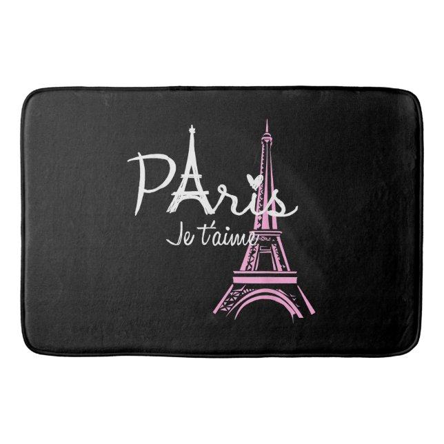 Tapis De Bain I Love Paris Tour Eiffel France Souvenir français (Devant)