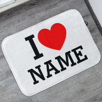 I Nom du coeur Mat de bain