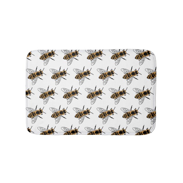 Tapis De Bain Icône d'illustration de l'abeille de miel (Devant)