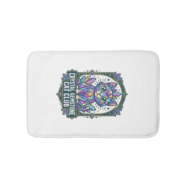 Tapis De Bain Idée Cadeau Chat Maman Pierre Précieuse Cristal -  (Devant)