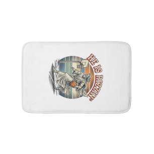 Tapis De Bain Il est Rizzin Vintage Basketball Religious T-Shirt