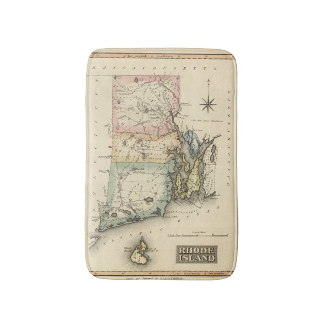 Tapis De Bain Île de Rhode (Devant (Vertical))