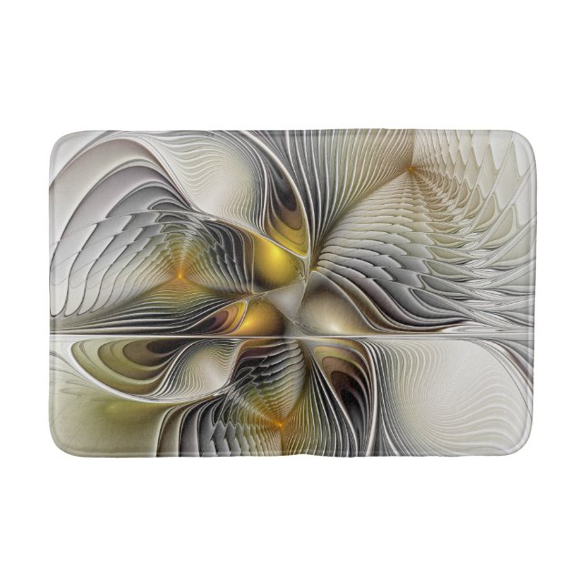 Tapis De Bain Illusion d'optique abstrait 3D fractal avec profon (Devant)