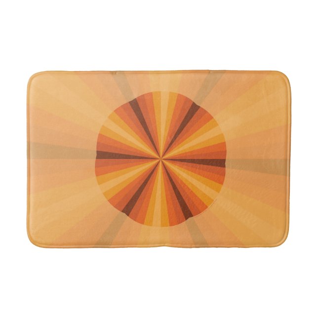 Tapis De Bain Illusion Optique Mat Bain Orange (Devant)