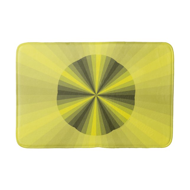Tapis De Bain Illusion optique Mat de bain jaune (Devant)