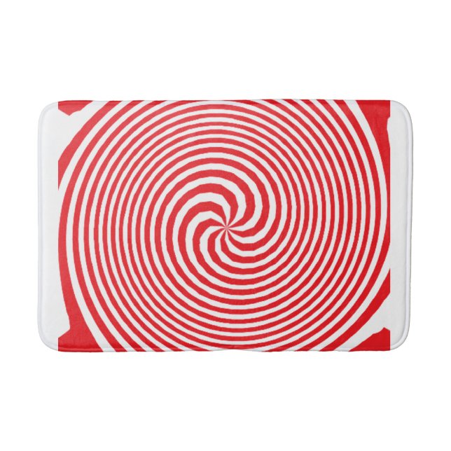Tapis De Bain Illusion optique rouge (Devant)