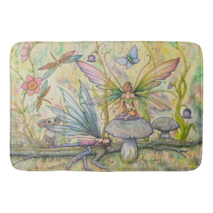 Tapis De Bain Illustration d'art fantastique de fées amies