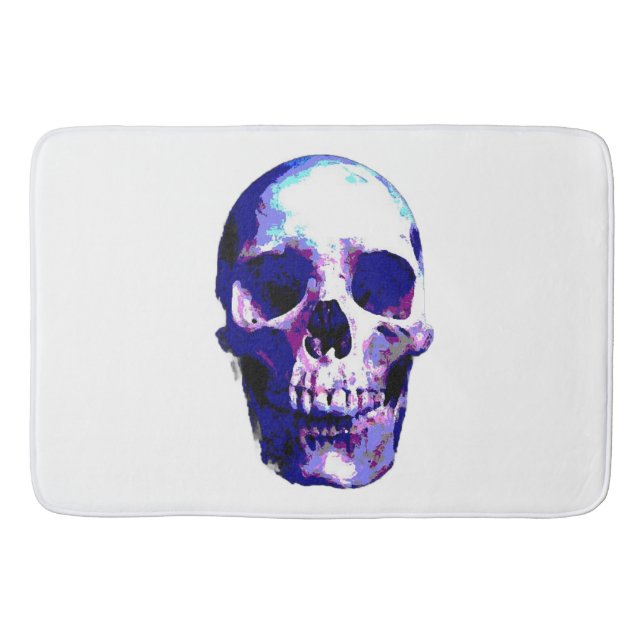 Tapis De Bain Illustration d'art Pop Skull (Devant)