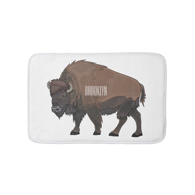 Tapis De Bain Illustration de bison (Devant)