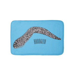Tapis De Bain Illustration de caricature de murène tachetée