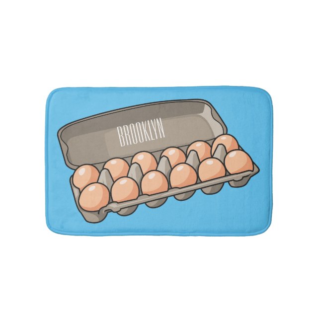 Tapis De Bain Illustration de carton d'oeufs (Devant)