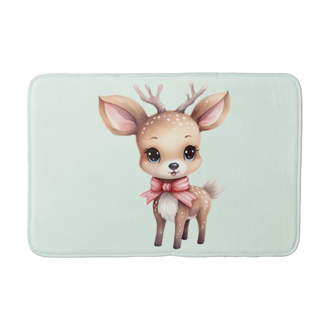 Tapis De Bain Illustration de cartoon de bébé cerf mignon (Devant)