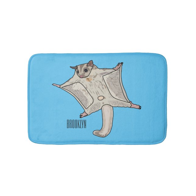 Tapis De Bain illustration de cartoon de glider sucré (Devant)