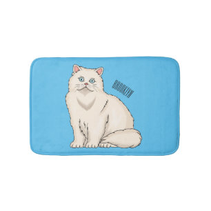 Tapis De Bain illustration de chat persan de dessin animé