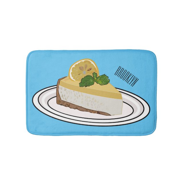 Tapis De Bain Illustration de citron cheesecake (Devant)