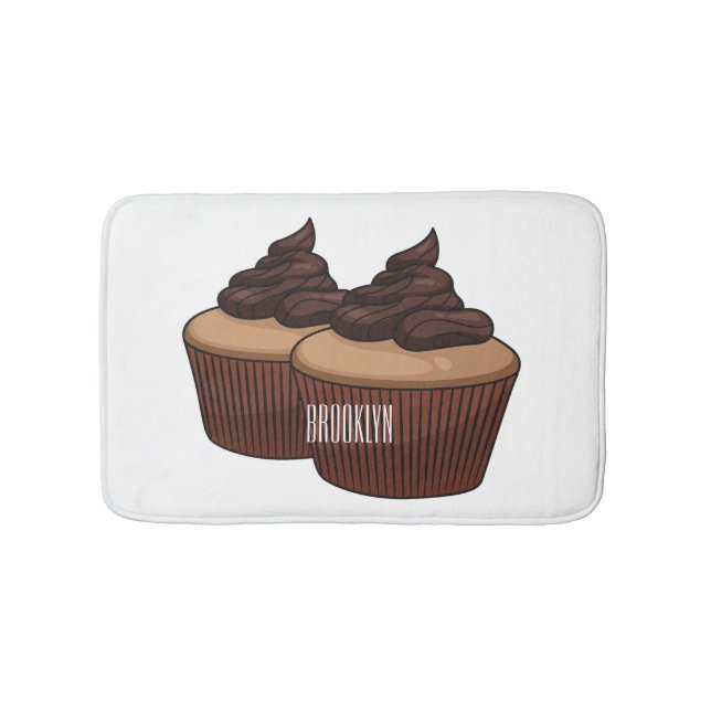 Tapis De Bain Illustration de Cupcake (Devant)