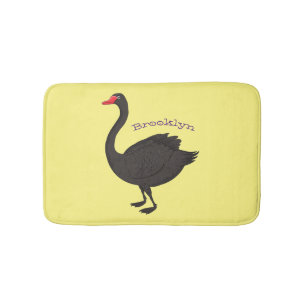 Tapis De Bain Illustration de cygne noir