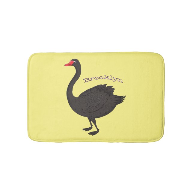 Tapis De Bain Illustration de cygne noir (Devant)