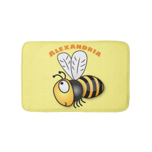 Tapis De Bain Illustration de dessin animé d'abeilles joyeux
