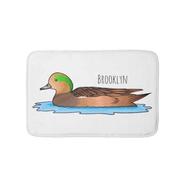Tapis De Bain Illustration de dessin animé de canard siffleur d' (Devant)