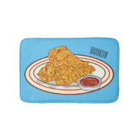 Illustration de dessin animé sur le poulet frit