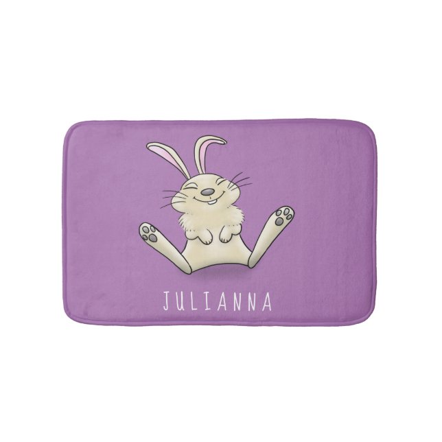 Tapis De Bain Illustration de dessin de lapin lapin mou (Devant)