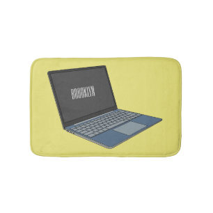 Tapis De Bain Illustration de dessin sur ordinateur portable