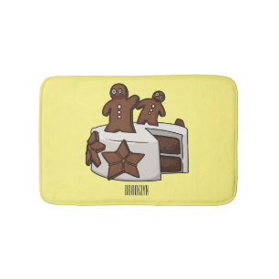 Tapis De Bain Illustration de gâteau de pain d'épices