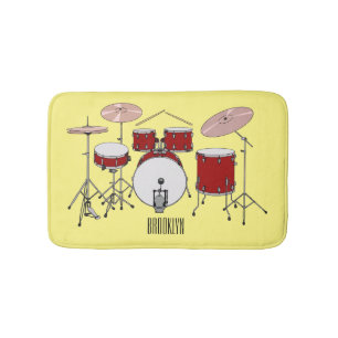 Tapis De Bain Illustration de kit de batterie