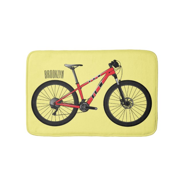 Tapis De Bain Illustration de la bande dessinée de vélo (Devant)