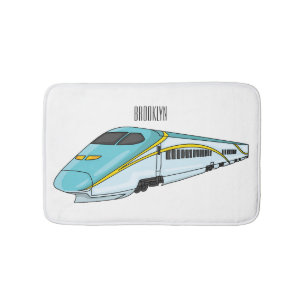 Tapis De Bain Illustration de la bande dessinée d'un train à bal