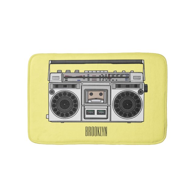 Tapis De Bain Illustration de la bande dessinée radio (Devant)