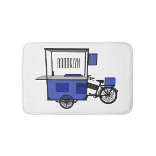 Tapis De Bain Illustration de la charrette alimentaire