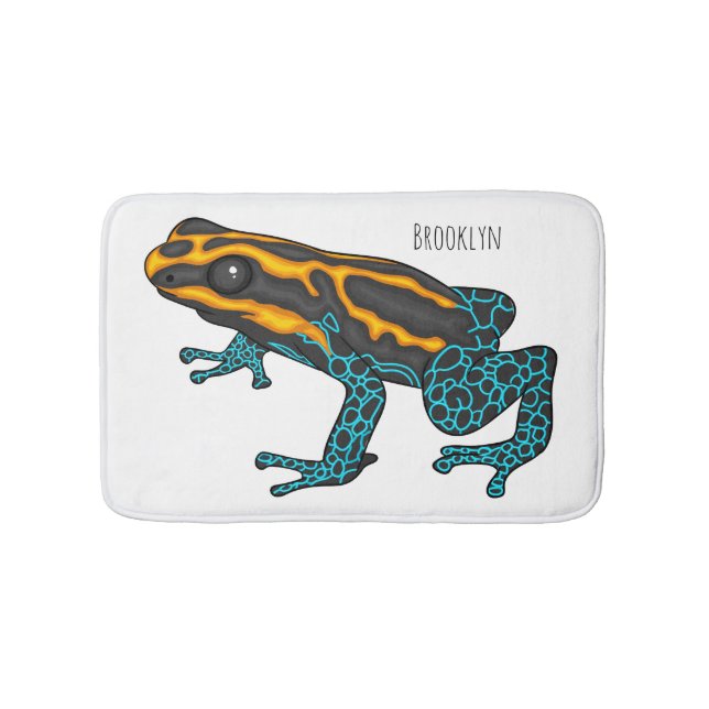 Tapis De Bain Illustration de la grenouille à fléchettes de pois (Devant)