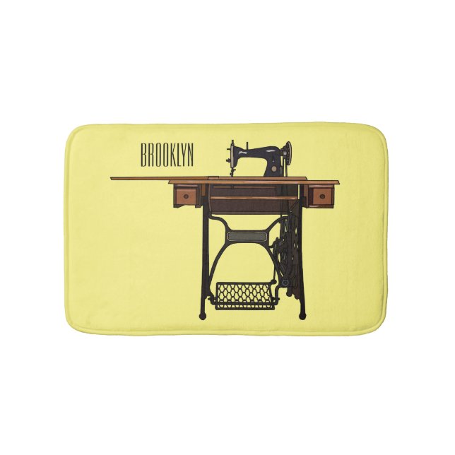 Tapis De Bain Illustration de la machine à coudre (Devant)