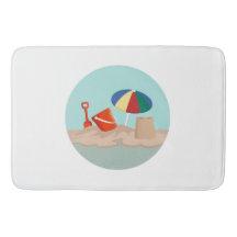 Illustration de la scène de la plage de Bucket et
