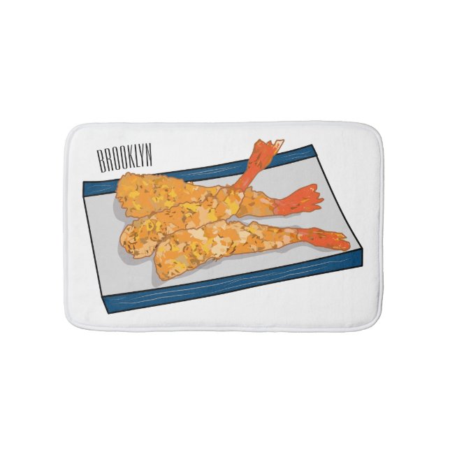 Tapis De Bain Illustration de la tempura crevette (Devant)