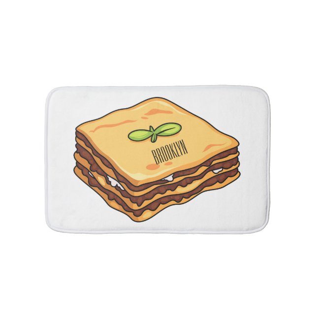 Tapis De Bain Illustration de Lasagna (Devant)