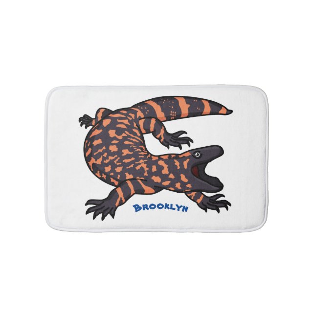 Tapis De Bain Illustration de lézard géant affamé (Devant)
