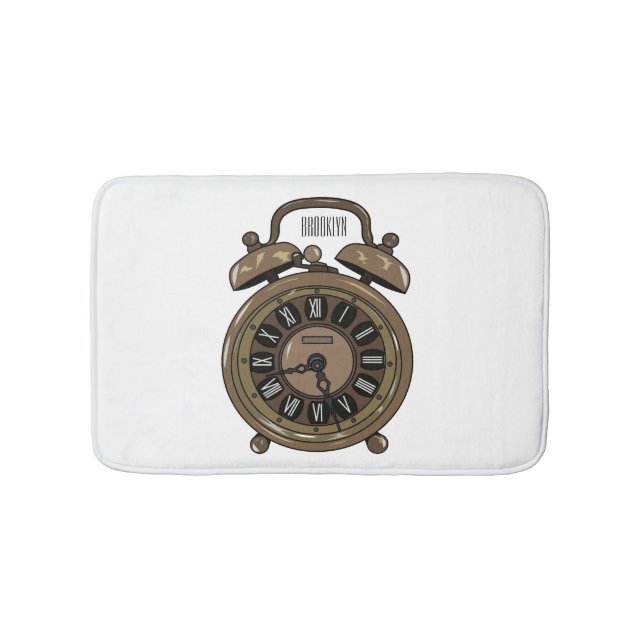 Tapis De Bain Illustration de l'horloge d'alarme (Devant)