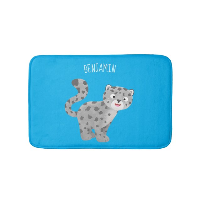 Tapis De Bain Illustration de mignon léopard des neiges (Devant)