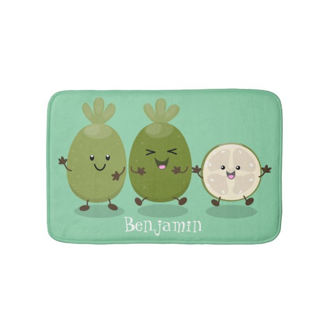 Tapis De Bain Illustration de mignonne guava feijoa (Devant)
