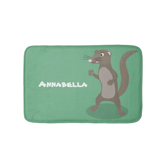 Tapis De Bain Illustration de mignonne mangouste (Devant)