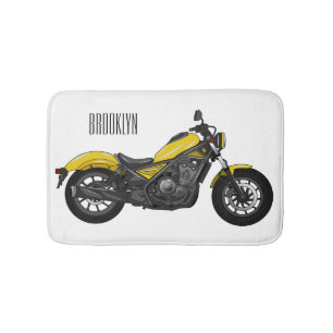Tapis De Bain Illustration de moto Cruiser