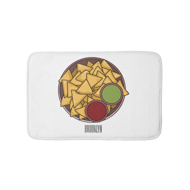 Tapis De Bain Illustration de Nachos (Devant)