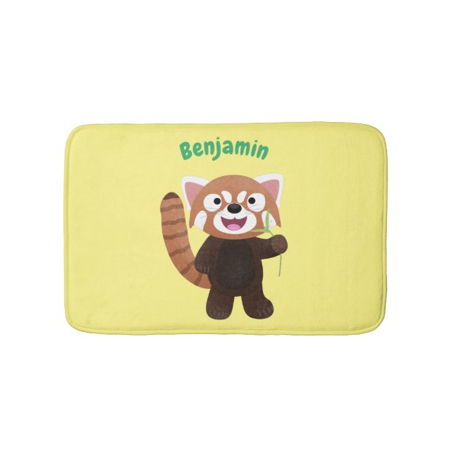Tapis De Bain Illustration de panda rouge mignon (Devant)