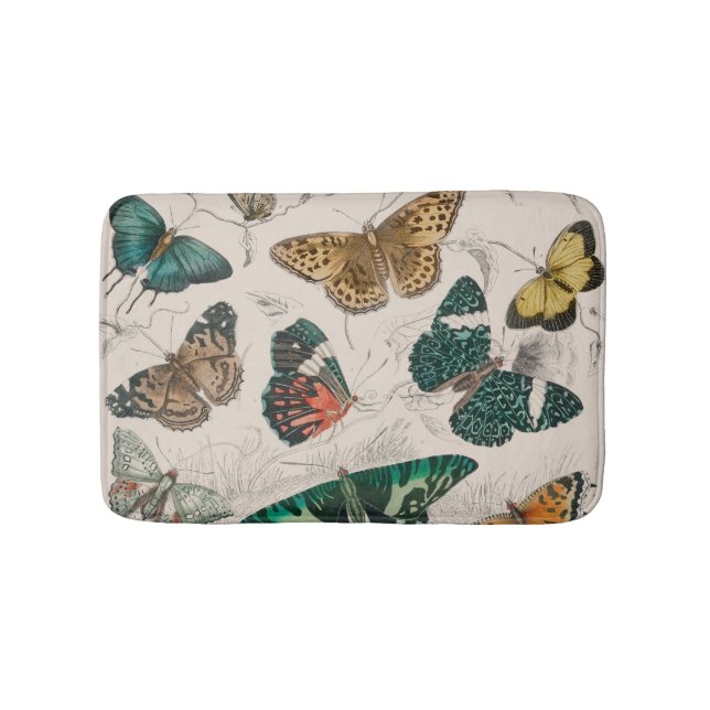 Tapis De Bain Illustration de papillon antique : 1820 Orfèvre (Devant)