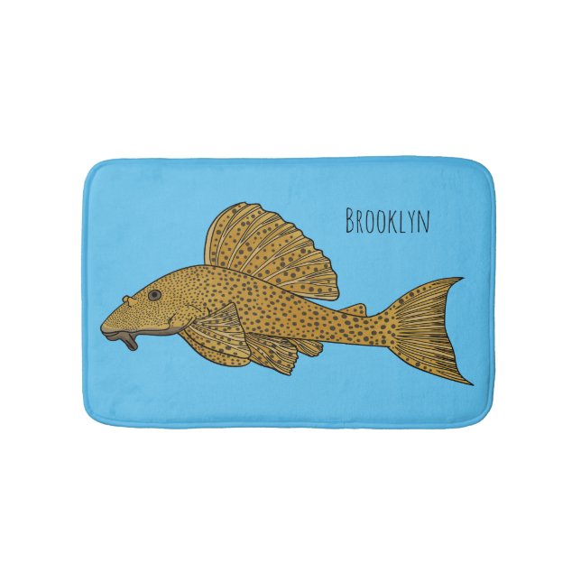 Tapis De Bain Illustration de poisson Pleco (Devant)