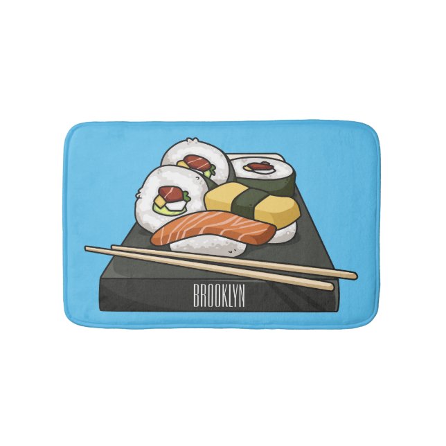 Tapis De Bain Illustration de sushi (Devant)